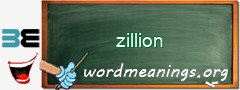 WordMeaning blackboard for zillion